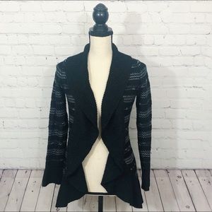 WHBM Black/White Open Cardigan Size XS